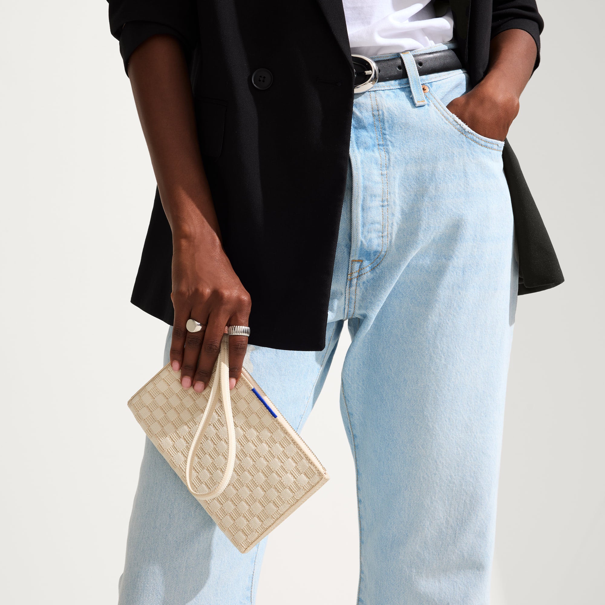 The Wallet Wristlet - Vanilla Basketweave - Image 3