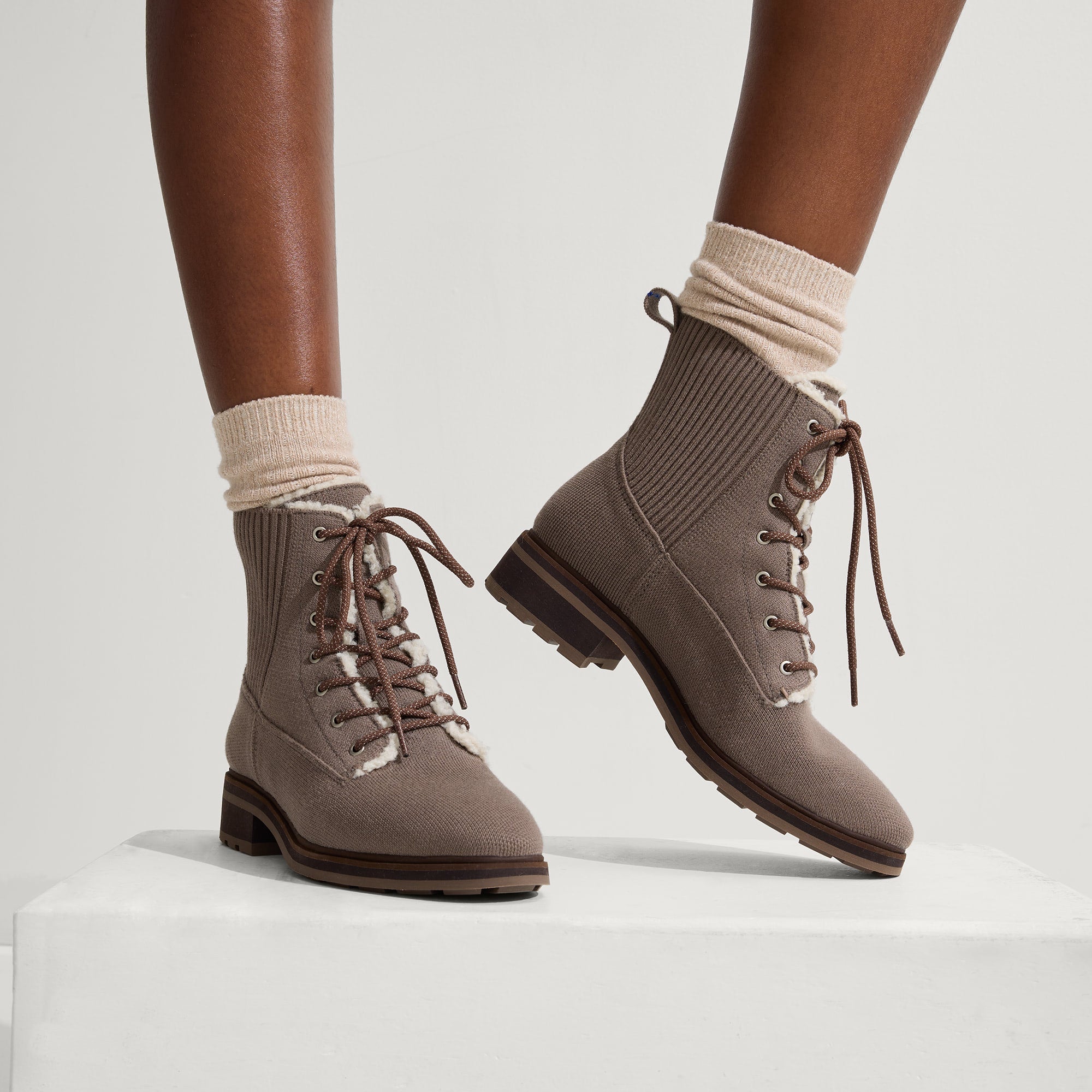 The Cozy Laced Lug Boot - Sparrow - Image 3