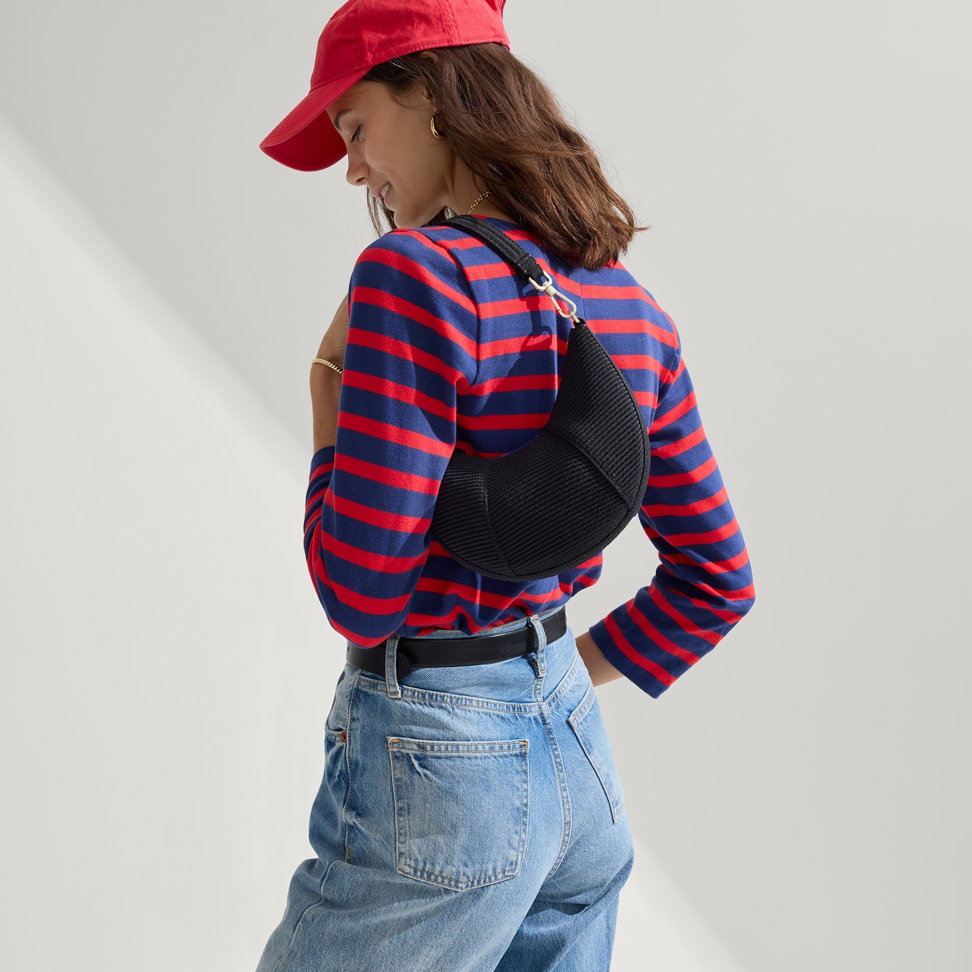 The Mini Crescent Bag - Black - Image 3