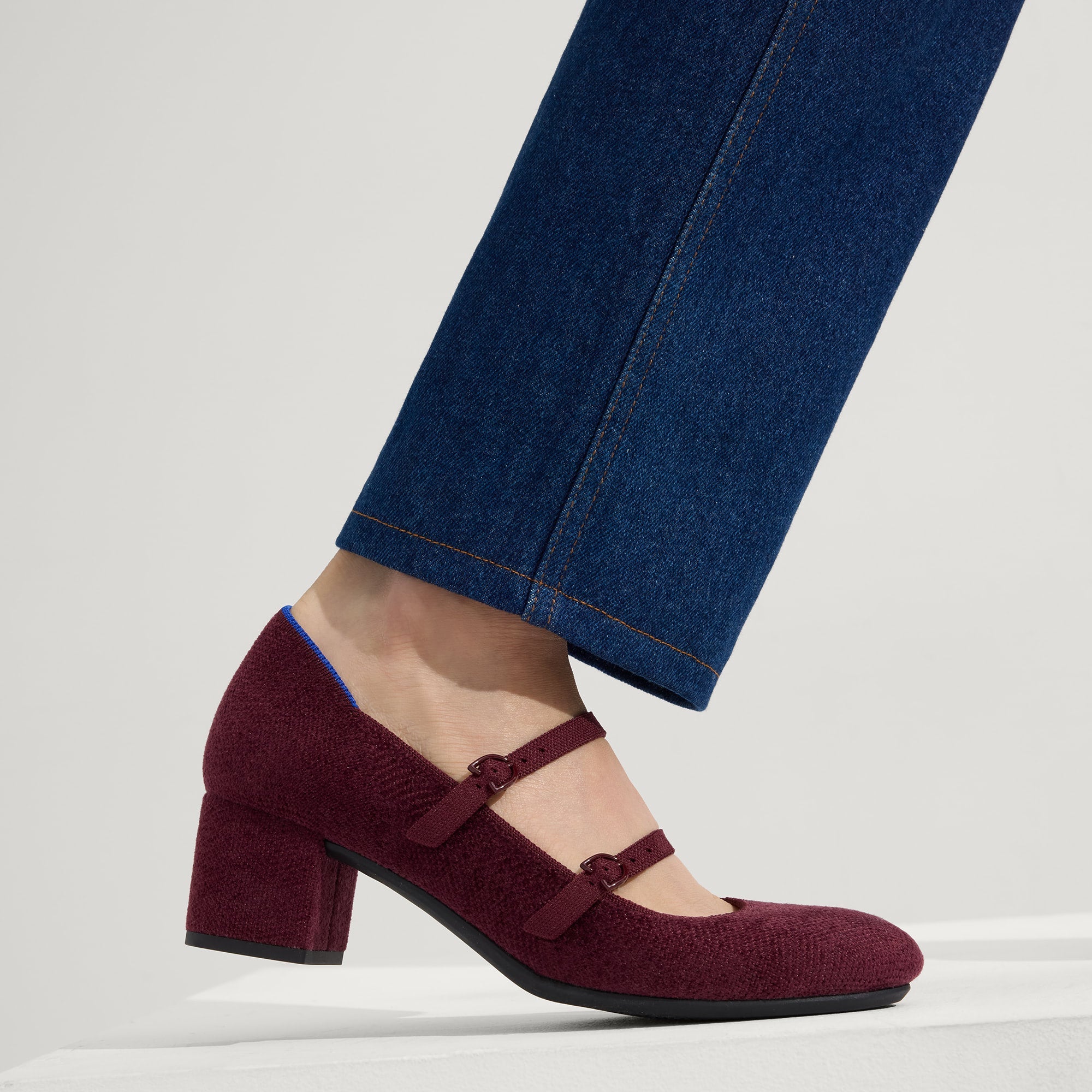 The ReVelvet™ Double Buckle Mary Jane Heel - ReVelvet™ Syrah - Image 2