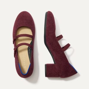 The ReVelvet™ Double Buckle Mary Jane Heel - ReVelvet™ Syrah
