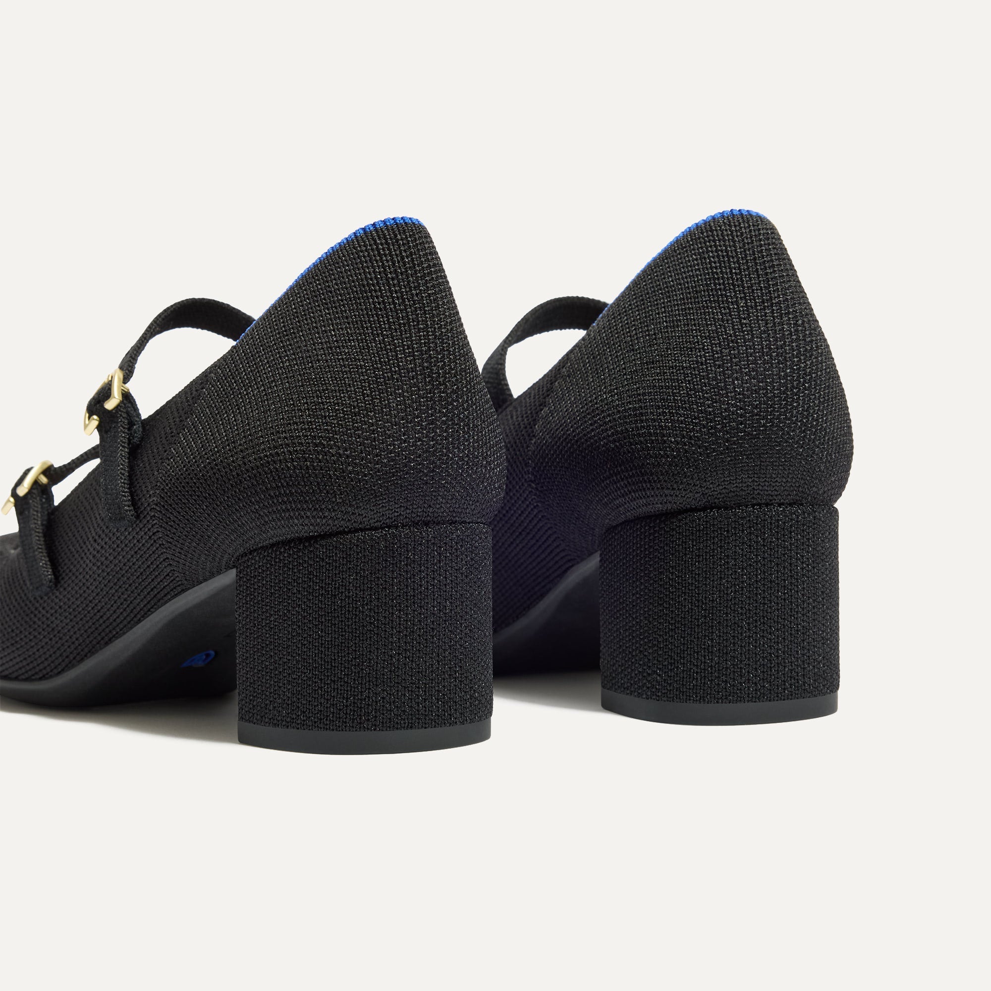 The Double Buckle Mary Jane Heel - Black - Image 5